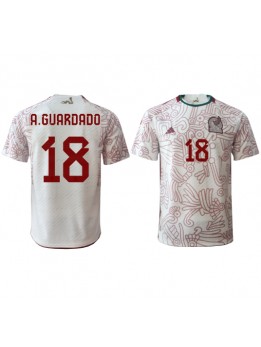 Mexiko Andres Guardado #18 Replika Borta Kläder VM 2022 Kortärmad